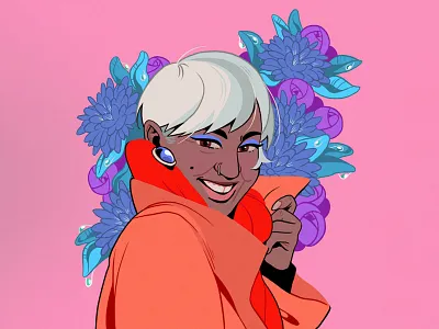 Goldie II comic cover art editorial editorial art fashion fashion illustration flat color flat illustration flowers fresh illustration people vibrant colors