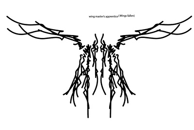 WingMaster's Apprentice : WingsFallen art dark design illustration linear winged wingmaker