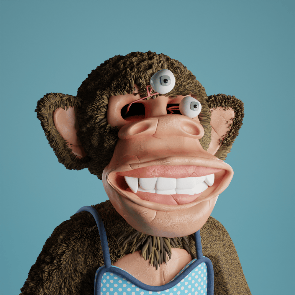 Clay NFT Bored Apes 3d animation blender boredapes design illustration nft