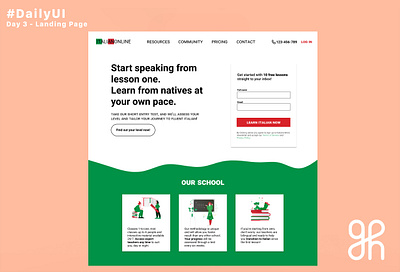 #DailyUI Challenge - Day 3 - Landing Page dailyui 003 dailyuichallenge landingpage