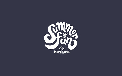 Identity for a supermarket summer event branding custom type design logo typography vector