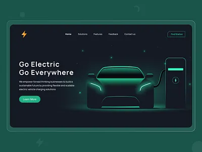 Future of Car | NovoStack car dailyui dark electric electric car electric vehicle everywhere fuel future green homepage landingpage power thunder travel ui uidesign website