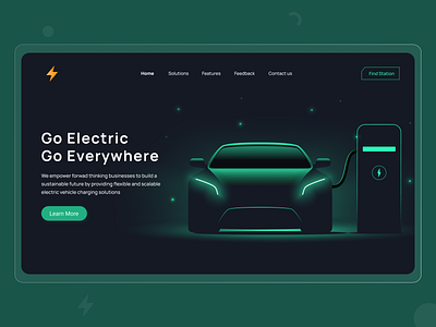 Future of Car | NovoStack car dailyui dark electric electric car electric vehicle everywhere fuel future green homepage landingpage power thunder travel ui uidesign website