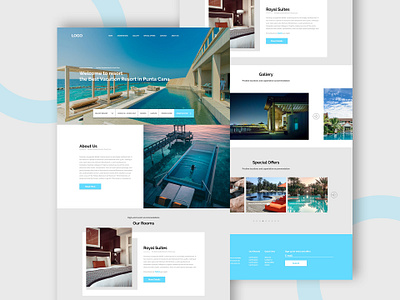 resort booking branding design graphicdesign minimal typography ui web web design website website design