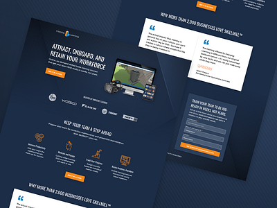 3D Training Simulator for Skilled Trades | Landing Page b2b cro facilities management hvac landing page multi family ppc saas skilled trade training ui ux web web design