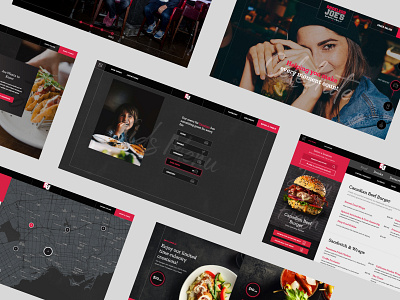 Shoeless Joe's all page beer burger girls night out restaurant webdesign website concept website design