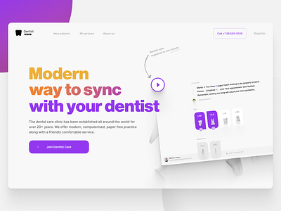 Dentist Hero hero hero section landing page landing page ui web design web designer webdesigns website website design website ui website ui design website ui ux websites