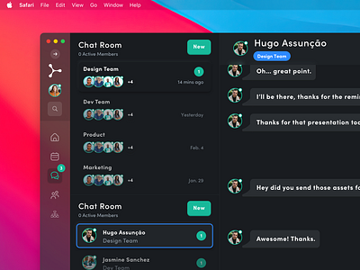 Enterprise Video / Chat App app design bigsur chat dashboard design macos ui ui design uidesign uiux video videoapp