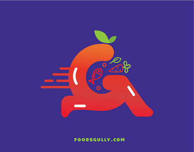 Foods-Gully : Identity Design app branding design graphic design icon illustration illustrator logo typography web