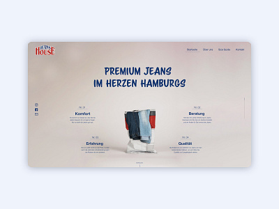 Jeans House - Website design jeans ui ux webdesign website