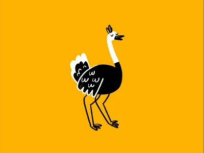 Ostrich 🕳🦤 bird design doodle funny illo illustration lol ostrich sketch walk