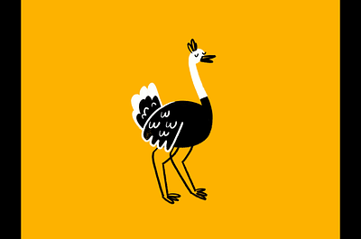 Ostrich 🕳🦤 bird design doodle funny illo illustration lol ostrich sketch walk