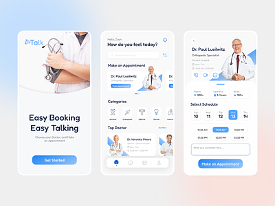 DoTalk - Medical App doctor doctor app graphic design health hospital icon medical medical app ui