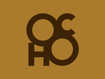 Ocho = 8 8 brown eight español number ocho spanish type typography