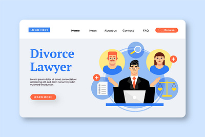Divorce lawyer Landing page Freepik divorce landingpage lawyer