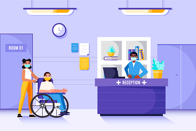 Hospital reception Freepik hospital reception