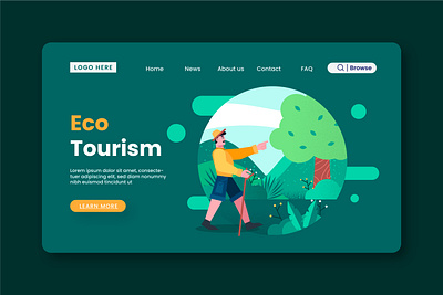 Eco tourism landing page Freepik eco eco tourism landing
