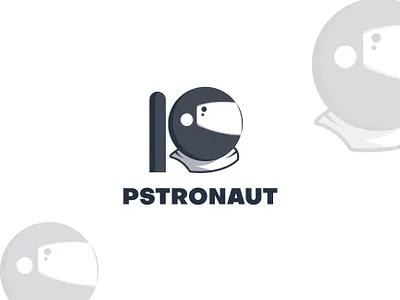 Creative Modern Minimal Astronaut Logo Design | Pstronaut astronaut branding branding design business logo creative design graphic design icon illustration lettering logo logo logo design minimal logo minimalist logo modern nft p plogo ui wording