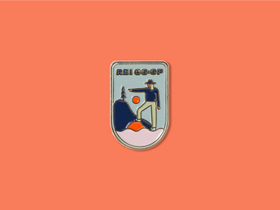 REI Force of Nature Pin adventure enamel pin enamel pins figure illustration force of nature illustration nature nature illustration pin product product design rei wilderness women