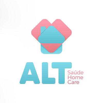 ALT Home Care design health home house logo typography vector