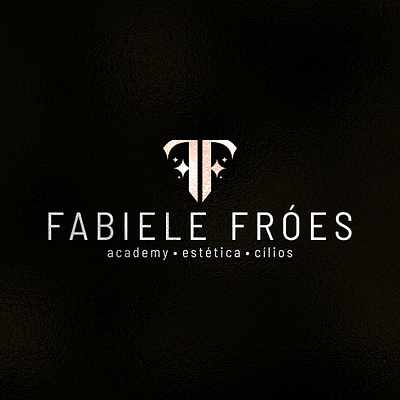 Fabiele Fróes - Logo academy aesthetics bright diamond eye f letter f logo shine