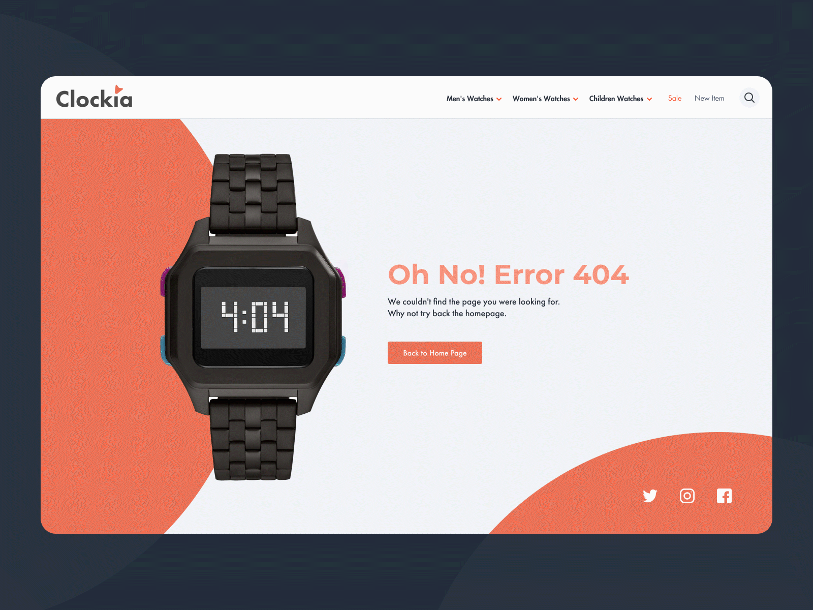 404 Watch glitch simple animation 404 404 error 404 error page 404 page 404page animation clock digital e comerce error page page shop watch web