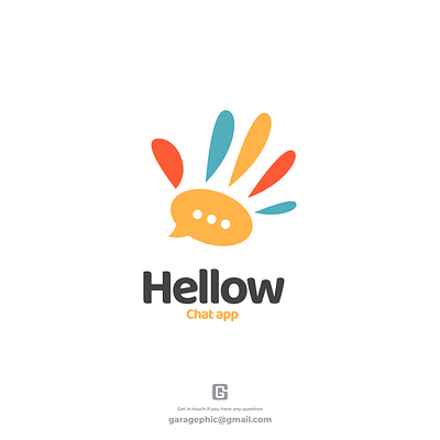 hellow animal brand branding chat chatapp doublemeaning dualmeaning graphicdesigns hello illustration logo logodesign vector