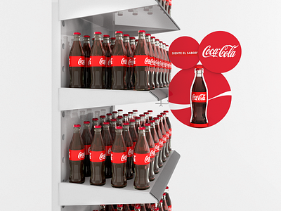 Coca Cola Display 3d 3d modeling advertising bottle brand identity branding btl coca cola cocacola coke commercial display drink exhibition gondola industrial design pdv point of sale promotion supermarket