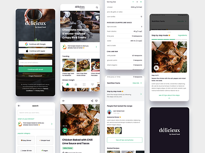 Recipe App Concept app branding design figma food food app recipe recipe app simple app ui ux