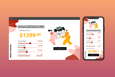 DailyUI #004 branding calculator calculator ui daily 100 challenge dailyui dailyuichallenge day4 design mortgage mortgage calculator mortgage loans mortgages