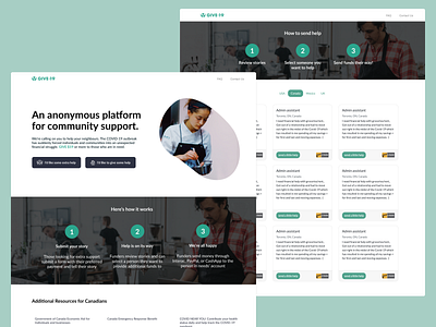 COVID-19 Donation Landing Page charity covid 19 covid19 donation landing page web ui
