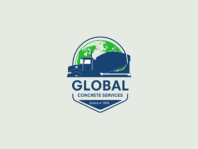 Global Concrete Services branding design logo vector illustration