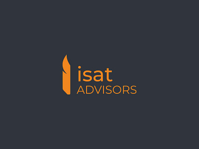 Isat Advisors branding design typography vector illustration