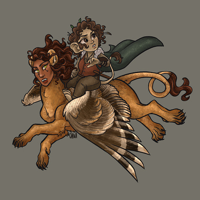 On the Lion character character design design fantasy fantasy art illustration sphinx