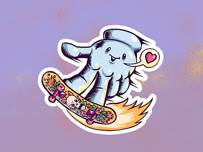 Fingerboarding is not a crime! comic design drawing fingerboarding flat graphic hand illustration joy laugh not a crime redbubble skate skateboarding smile sticker vector