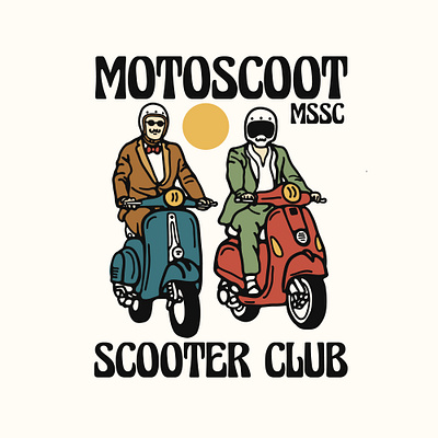 Motoscoot availabledesign badgedesign designforsale illustration motorcycle motorcycle illustration piaggio scooter tshirtdesign vintage badge vintage design vintage illustration vintage motorcycle