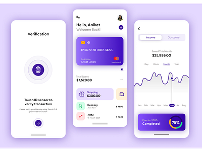 Finance Management Mobile App Design app design bankingapp behance design designer dribbble figma prototyping uidesign uxdesign