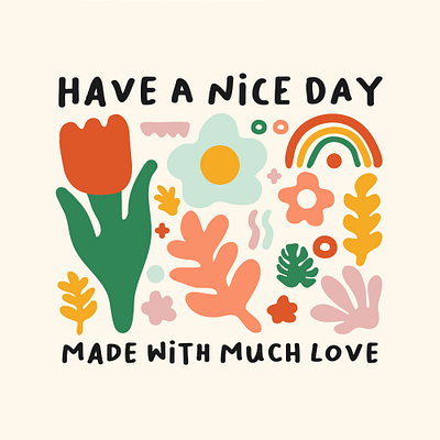Have a nice day availabledesign badgedesign colorful design floral florist flower flowers illustration logo summer tropical tshirtdesign vector vintage design