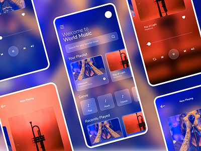 Music App Concept UI adobe xd designer adobe xd templates adobexd app design madebyadobexd madewithadobexd mobile ui tutorial ui ui design ux video tutorial