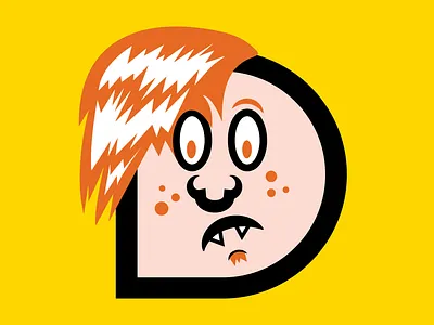 Day 414 adobe illustrator adobe illustrator cc brand design brand identity branding child emotion graphic design kid letter logo logo design logo designer logos monster monster kid orange punk rock vampire yellow