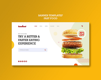 Restaurantes Web Banner app burger delivery facebook cover fastfood food food app food banner food delivery landing page offer offer banner restaurant app restaurant cover restaurante restaurante homepage restaurantes ui