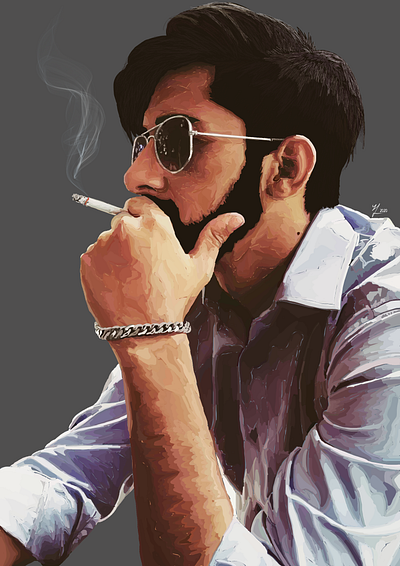 #21 Study 3 53 ali beard cigar digitalart glasses imtiaz photo portrait realism saad shayan smoke study sun