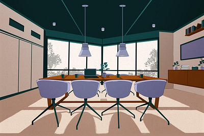 Illustrations Designed for a Co-working space adobe graphic design illustration vector
