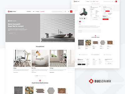 Ege Seramik E- Commerce ceramic design ecommerce ege icon shop typography ui ux