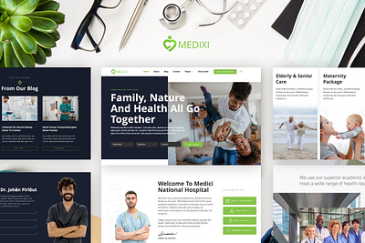 Hospital & Health Services Template Kit design elementor health care hospital template ui ux website