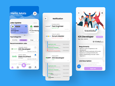 Jobs Finder Apps app design job job application job finder job finder app mobile mobile app mobile design mobile ui ui ux