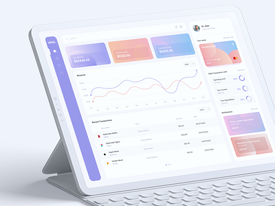 Dashboard Design | Click. Platform clean creative dashboard design fintech graphic design light payment ui ux