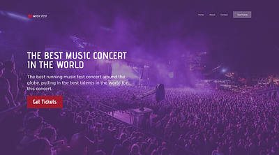 Music Concert Hero Section concert design figma figma design hero image hero section live modern music musical photography song tickets web design