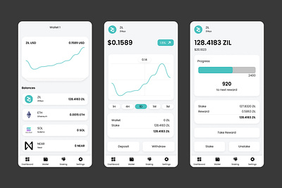 Moonlet Light Mode Redesign crypto crypto wallet mobile ui