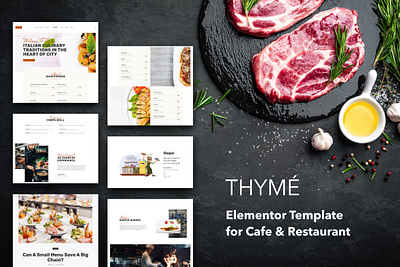 Restaurant & Cafe Elementor Template Kit cafe design elementor restaurant template ui ux website